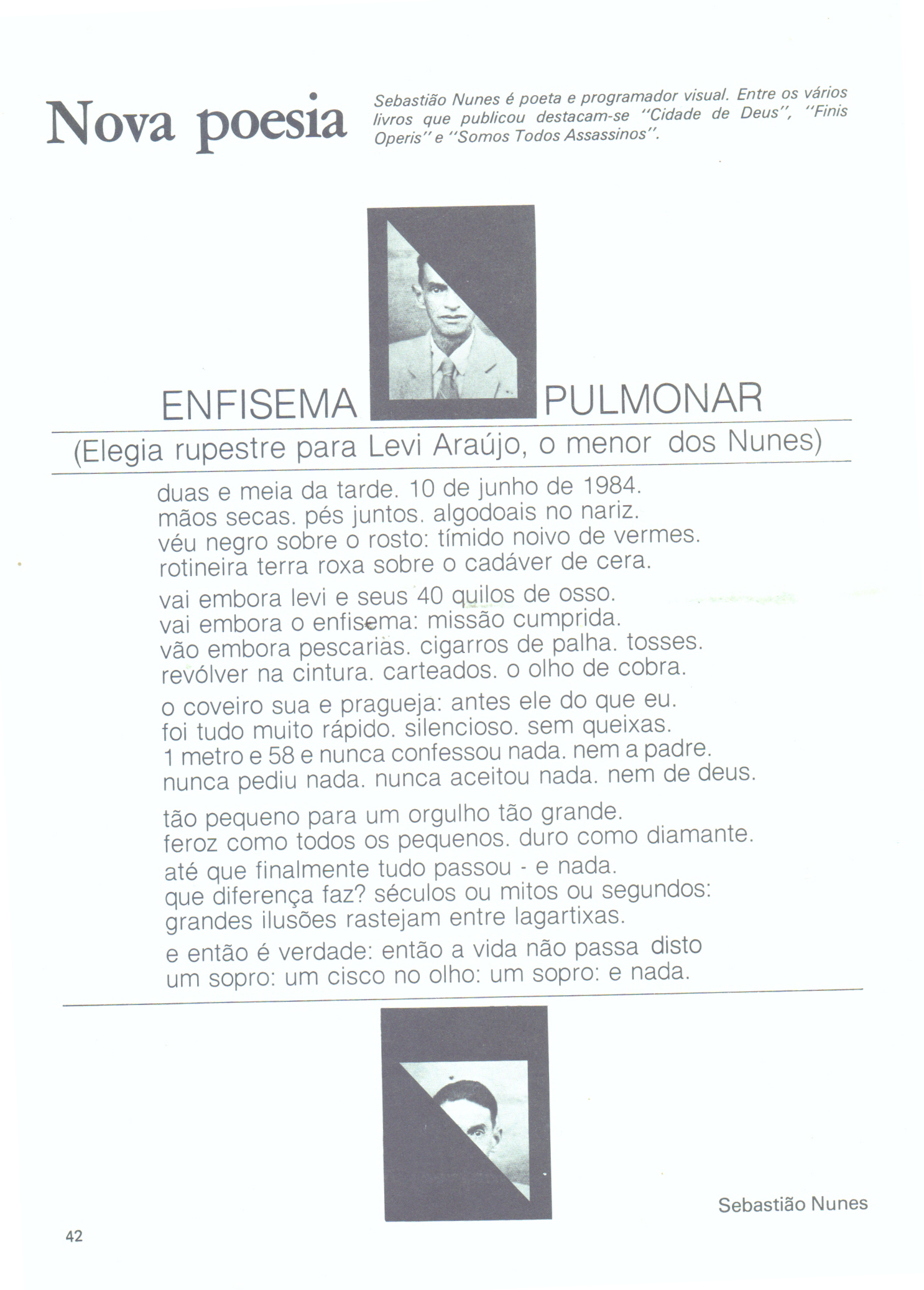 SEBASTIÃO NUNES – Brasil – POESIA IBEROAMERICANA – POESIA PORNOGRÁFICA -  MINAS GERAIS - www.antoniomiranda.com.br