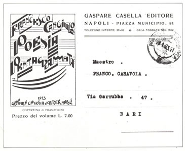 EN-TE DES EDITIONS CASELLA (1923)